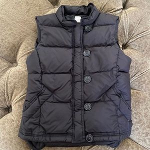 Vintage J. Crew Classic Down Filled Black Vest